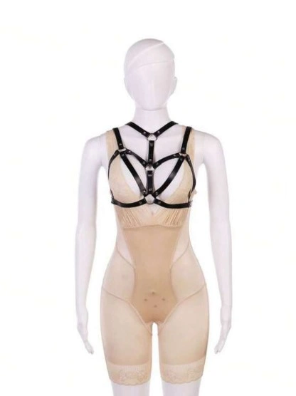 Sistem Harness Cage Piele Ecologica OS, JGF Lingerie