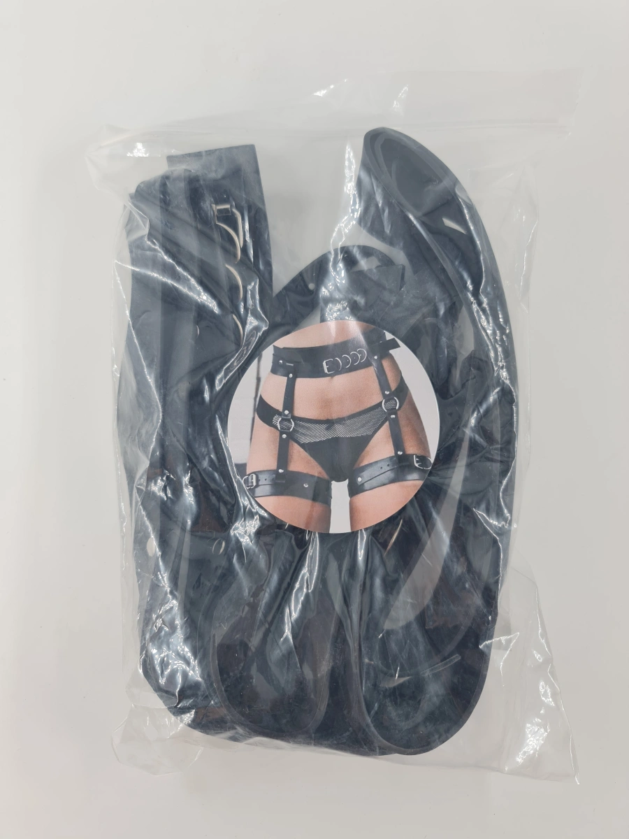 Sistem Harness Legs Garter Erotic Negru OS, Nr. 3, Erotic24.ro