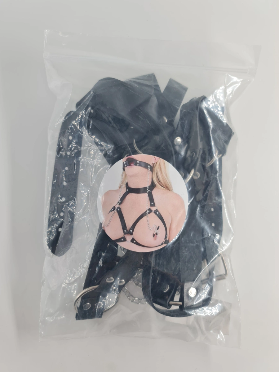 Set 2 Piese Harness BDSM Piele Ecologica OS, #3, Erotic24.ro