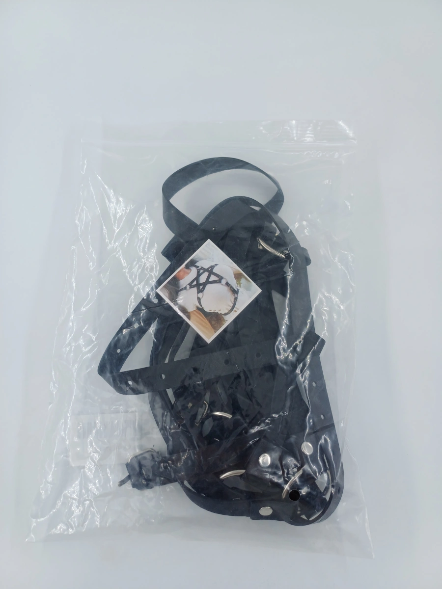 Sistem Harness Pentagram Piele Ecologica OS, #2, Erotic24.ro