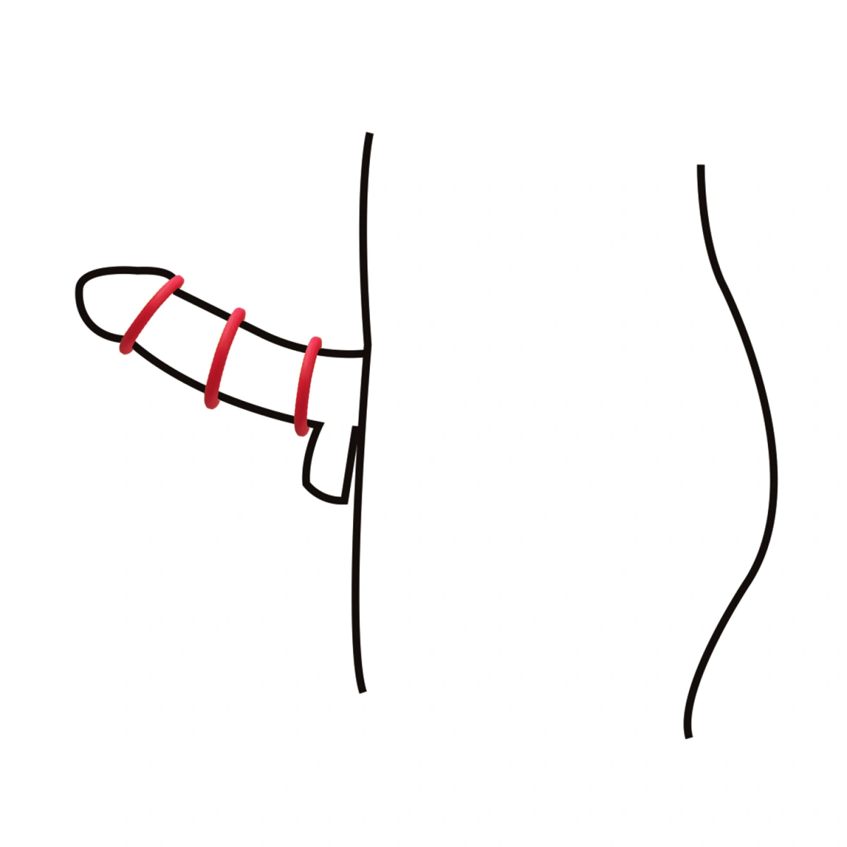 Set 3 Inele Penis Diesel, Silicon, Rosu, Mokko Toys, Good Vibes, #8, Erotic24.ro