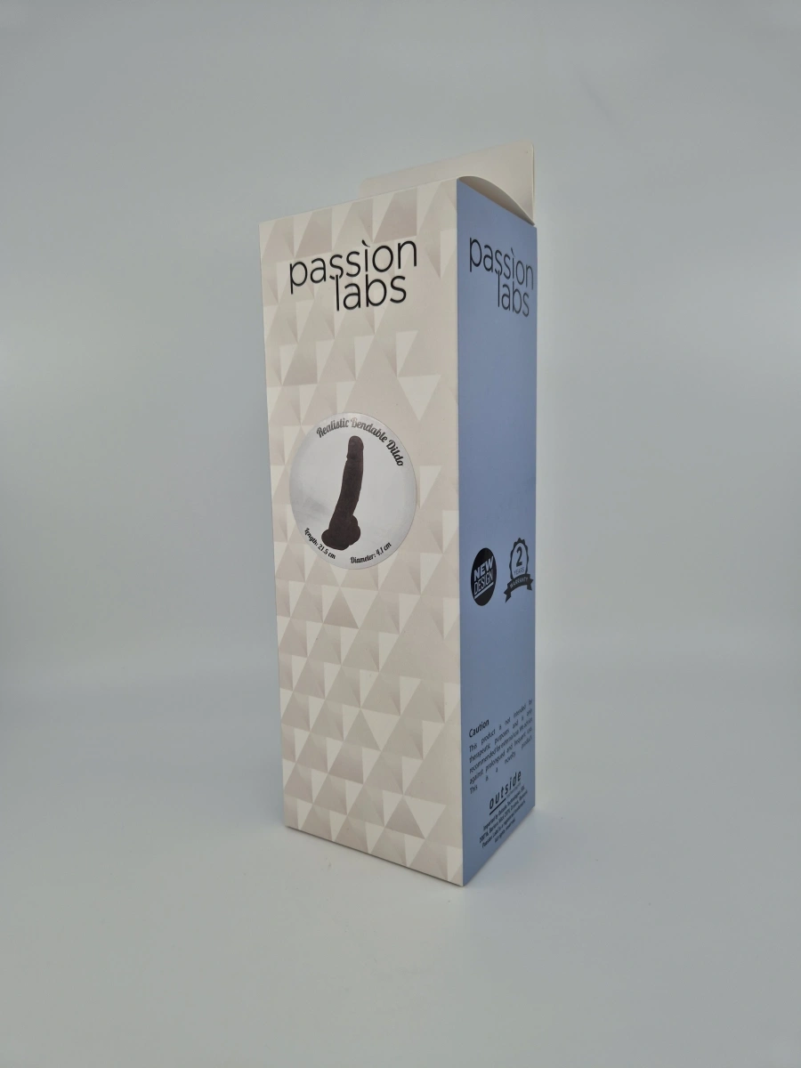 Dildo Craig Sliding&Bendable, TPE Strat Dublu, Maro, 21.5 cm, Passion Labs, #2, Erotic24.ro