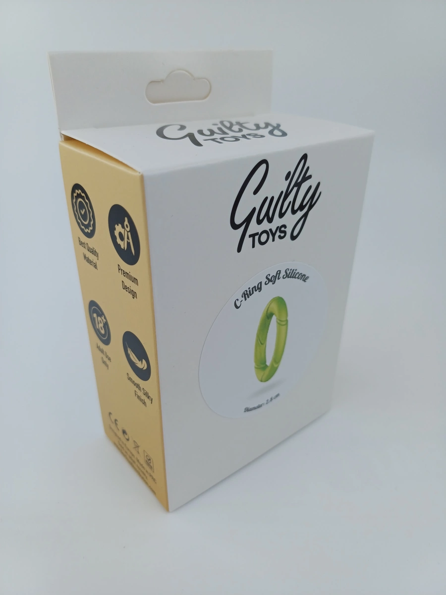 Inel Penis Arwin, Silicon Lichid, Verde Neon, Guilty Toys, #2, Erotic24.ro