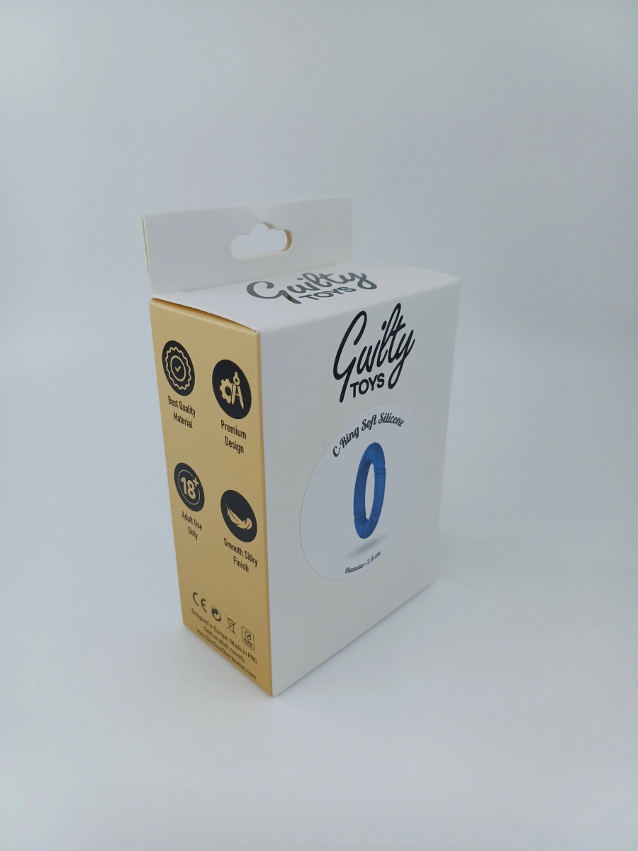 Inel Penis Arwin, Silicon Lichid, Albastru, Guilty Toys, #2, Erotic24.ro