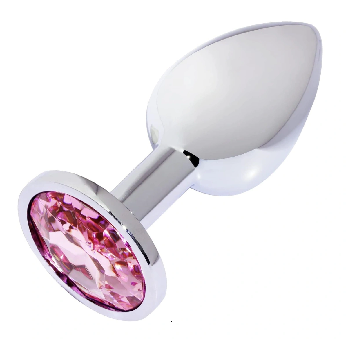 Dop Anal Metallic Buttplug, Small, Argintiu/Roz, Passion Labs