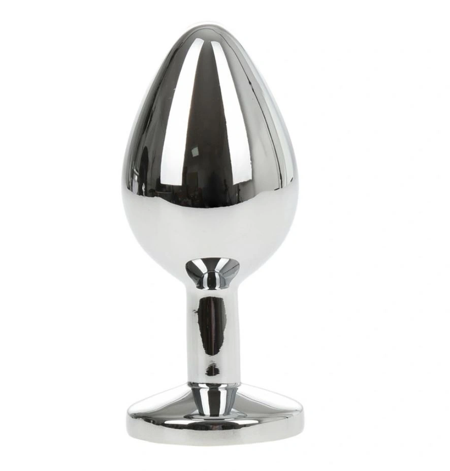 Dop Anal Metallic Buttplug, Small, Argintiu/Multicolor, Passion Labs, #2, Erotic24.ro