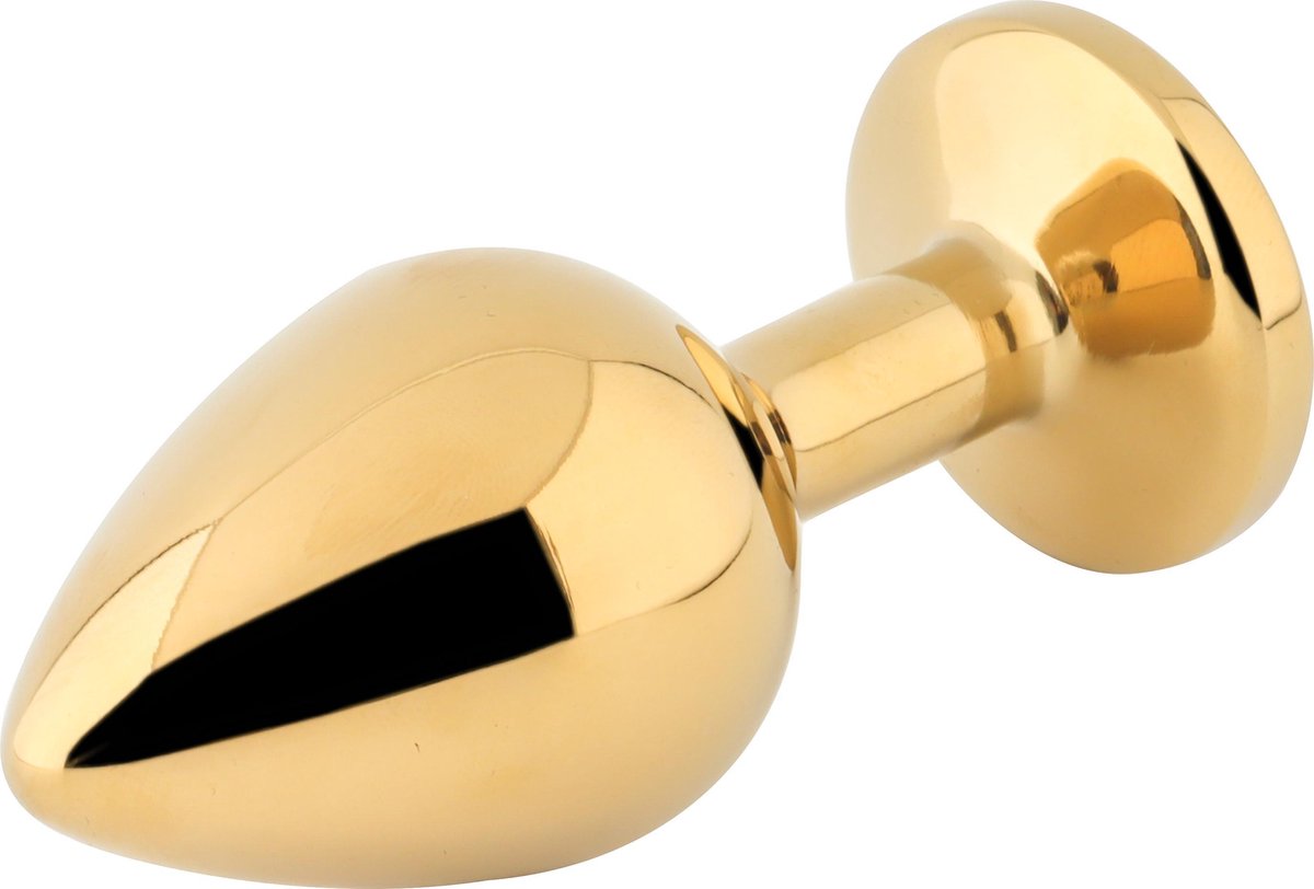 Dop Anal Metallic Buttplug, Small, Auriu/Portocaliu, Passion Labs, Nr. 2, Erotic24.ro