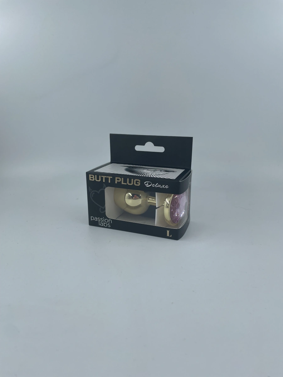 Dop Anal Metallic Buttplug, Large, Auriu/Roz Deschis, Passion Labs, #2, Erotic24.ro