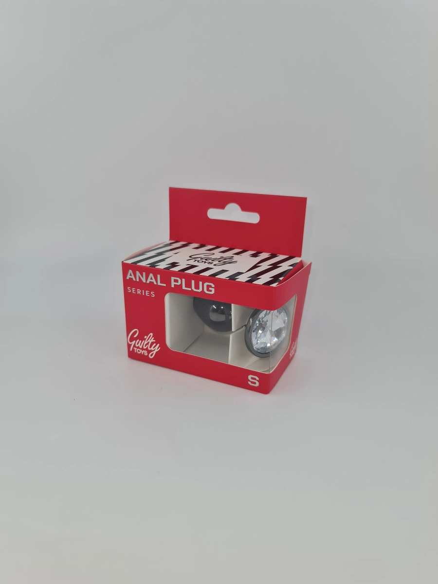 Dop Anal Dark Anal Plug Small, Metal, Transparent, Guilty Toys, #4, Erotic24.ro