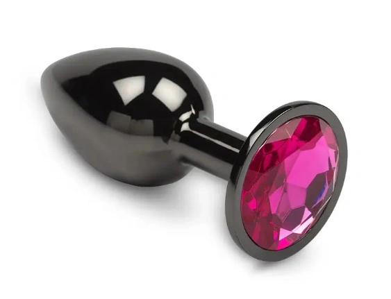 Dop Anal Dark Anal Plug Medium, Metal, Roz Inchis, Guilty Toys, Nr. 2, Erotic24.ro