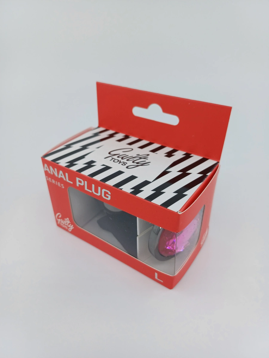 Dop Anal Dark Anal Plug Large, Metal, Roz Inchis, Guilty Toys, #5, Erotic24.ro