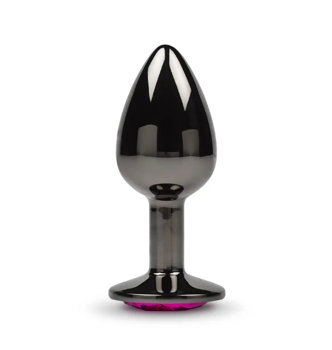 Set 3 Dopuri Anale Dark Anal Plug Kit, Metal, Roz Inchis, Guilty Toys, #4, Erotic24.ro