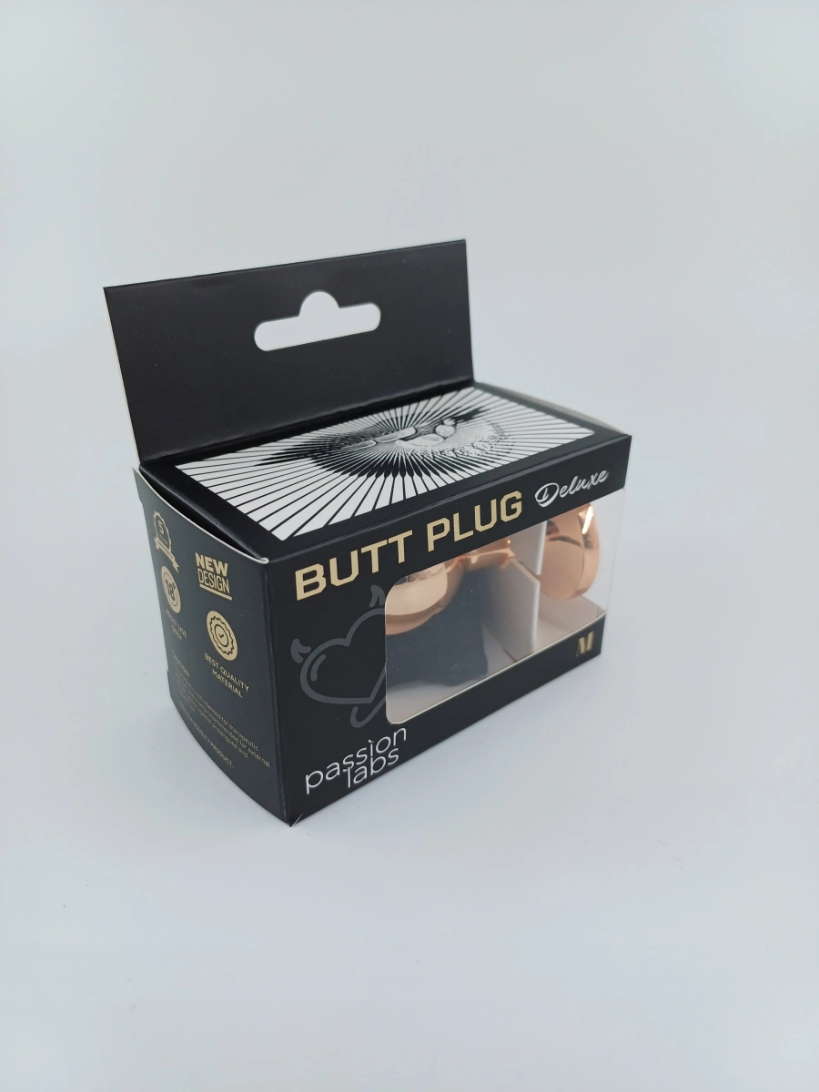 Dop Anal Charm Anal Plug Medium, Rose Gold, Piatra Roz Inchis Passion Labs, Nr. 2, Erotic24.ro