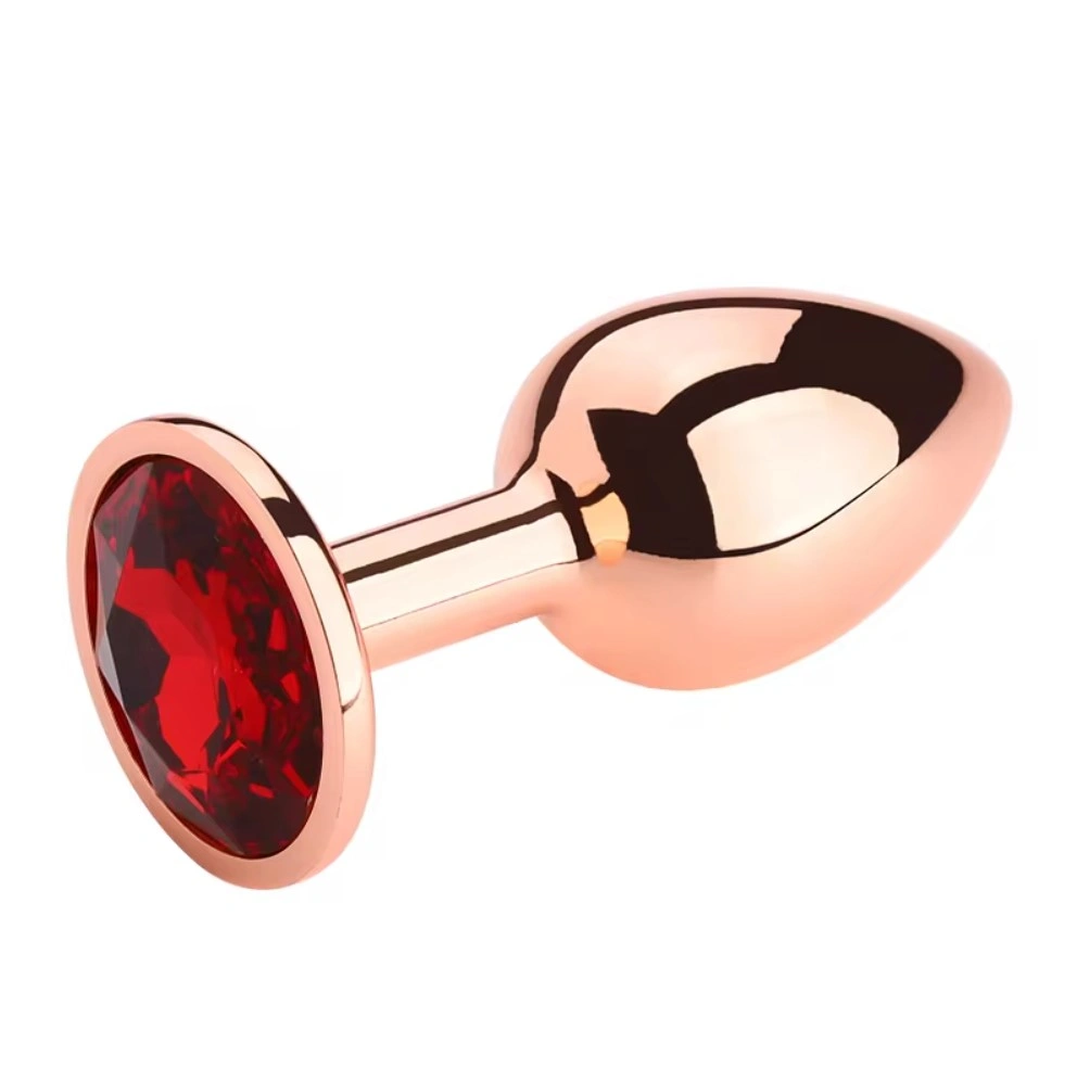 Dop Anal Charm Anal Plug Large, Rose Gold, Piatra Rosu, Passion Labs