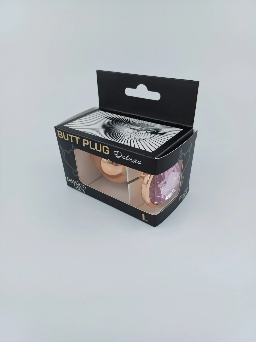 Dop Anal Charm Anal Plug Large, Rose Gold, Piatra Roz Deschis, Passion Labs, #2, Erotic24.ro