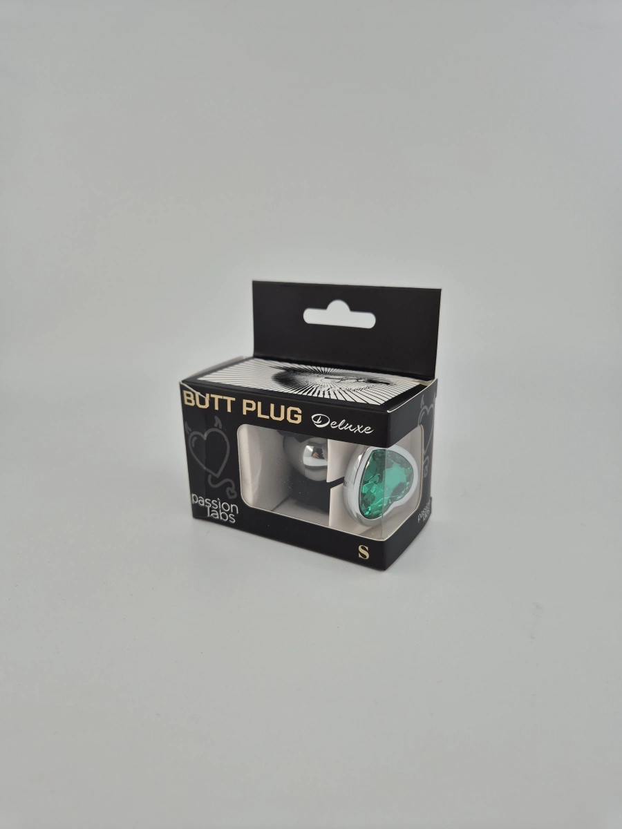 Dop Anal Hearty Buttplug Small Argintiu/Verde Inchis Passion Labs, #3, Erotic24.ro