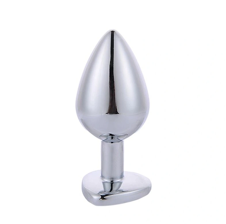 Dop Anal Hearty Buttplug, Large, Argintiu/Verde Deschis, Passion Labs, Nr. 3, Erotic24.ro