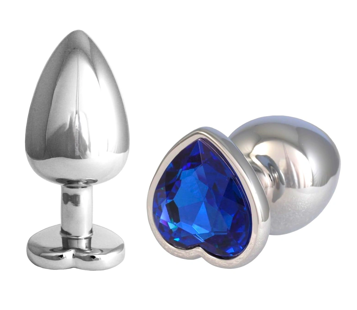 Dop Anal Hearty Buttplug, Large, Argintiu/Albastru Inchis, Passion Labs