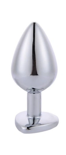 Dop Anal Hearty Buttplug, Large, Argintiu/Albastru Deschis, Passion Labs, #2, Erotic24.ro