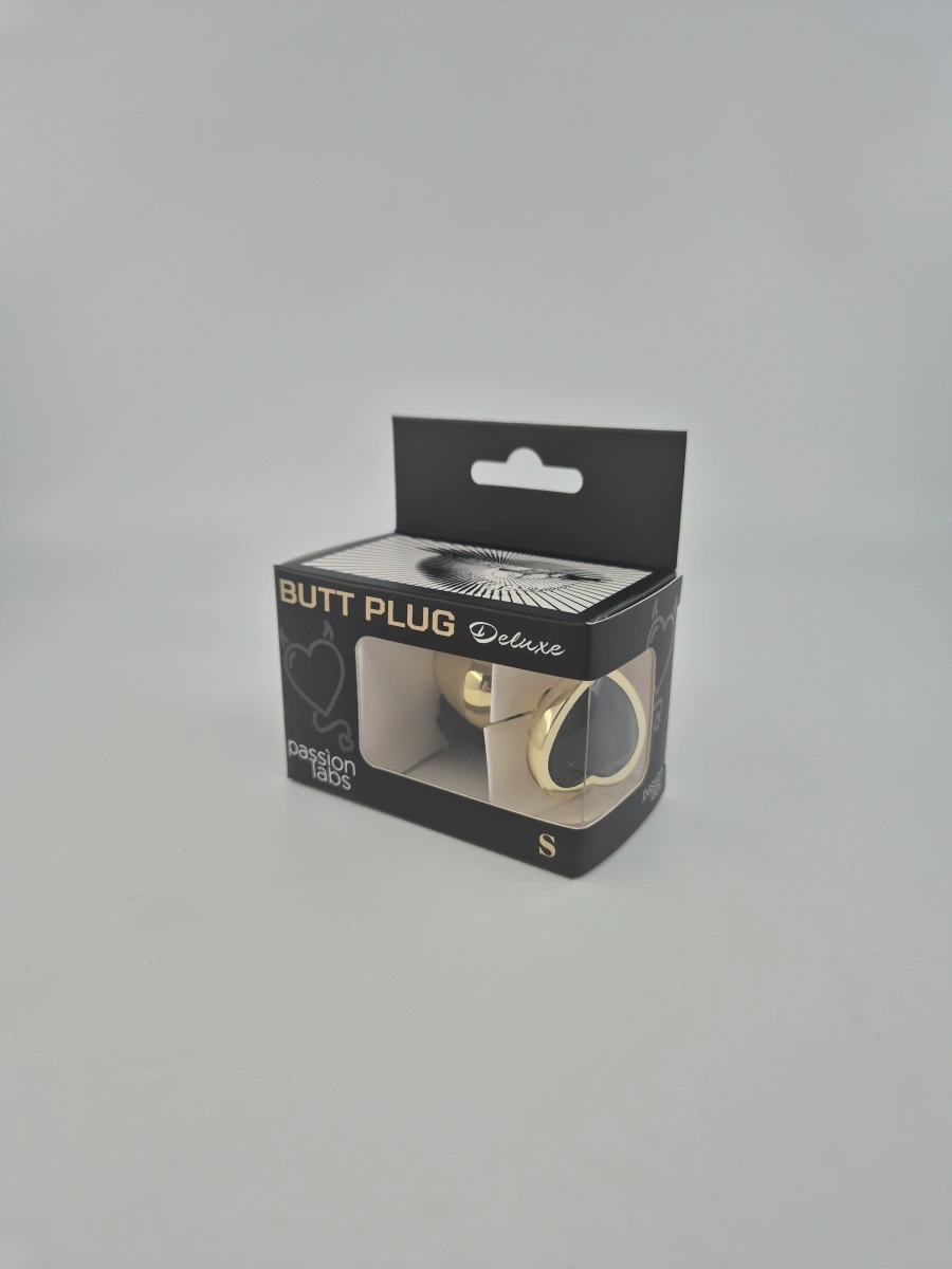 Dop Anal Hearty Buttplug, Small, Auriu/Negru, Passion Labs
