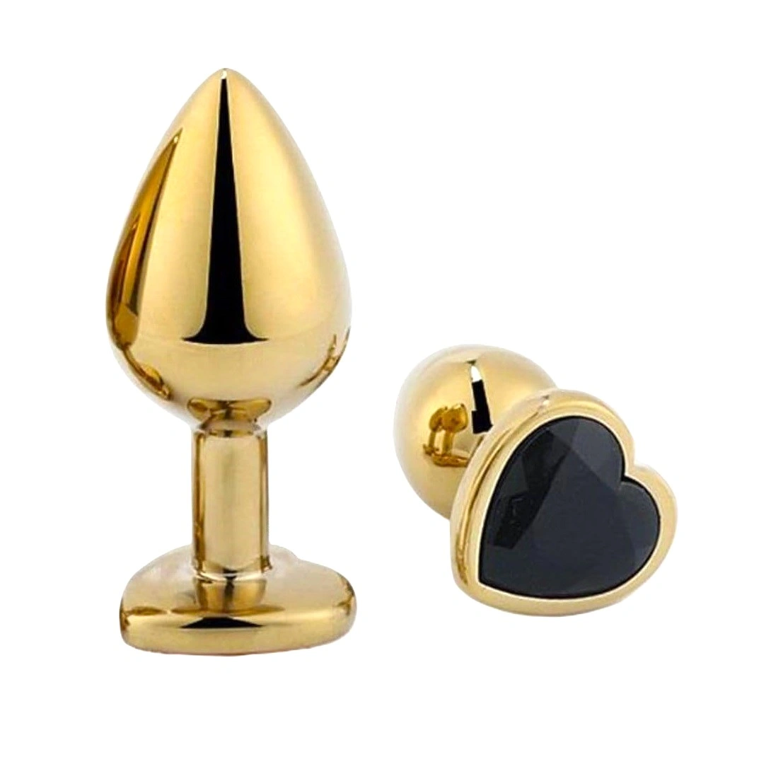 Dop Anal Hearty Buttplug, Small, Auriu/Negru, Passion Labs