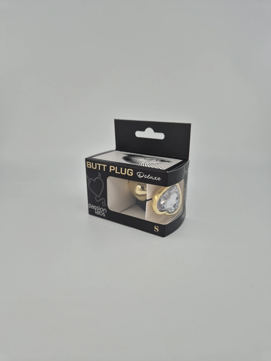 Dop Anal Hearty Buttplug, Small, Auriu/Transparent, Passion Labs, #2, Erotic24.ro