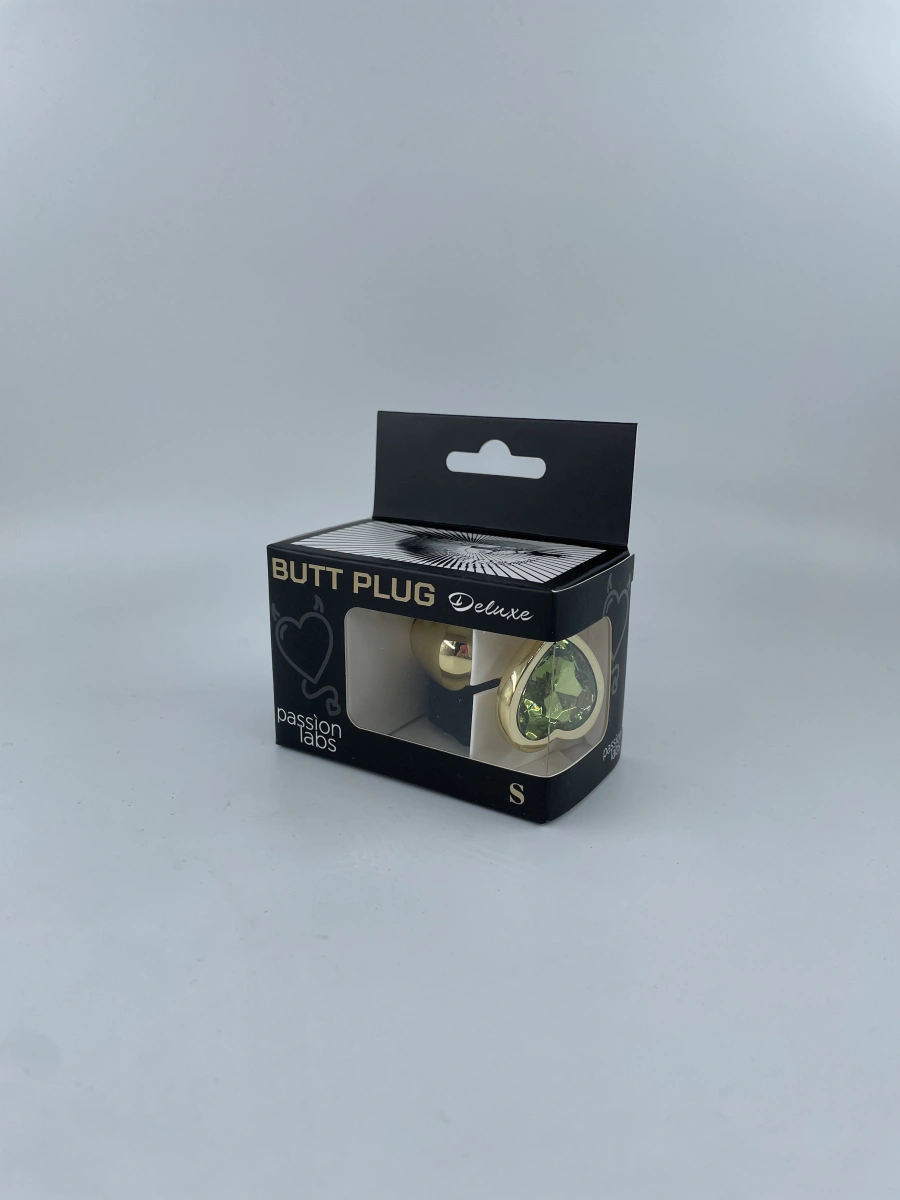 Dop Anal Hearty Buttplug, Small, Auriu/Verde Deschis, Passion Labs, #2, Erotic24.ro