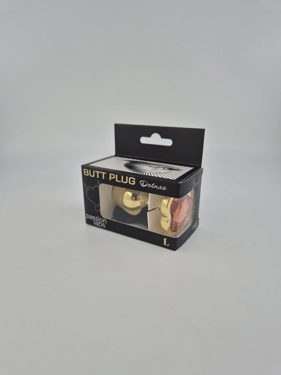 Dop Anal Hearty Buttplug, Large, Auriu/Portocaliu, Passion Labs