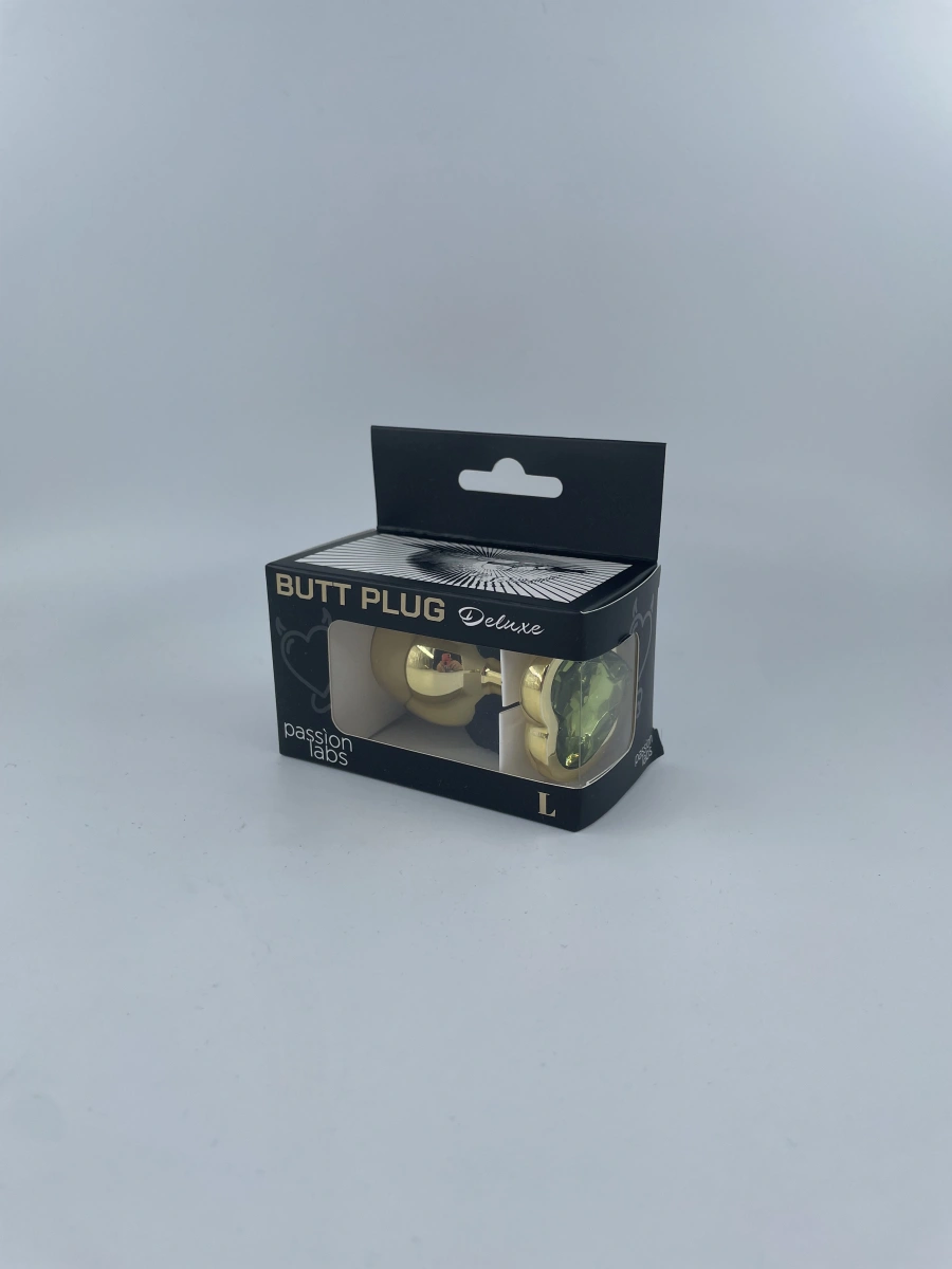 Dop Anal Hearty Buttplug, Large, Auriu/Verde Deschis, Passion Labs, #2, Erotic24.ro