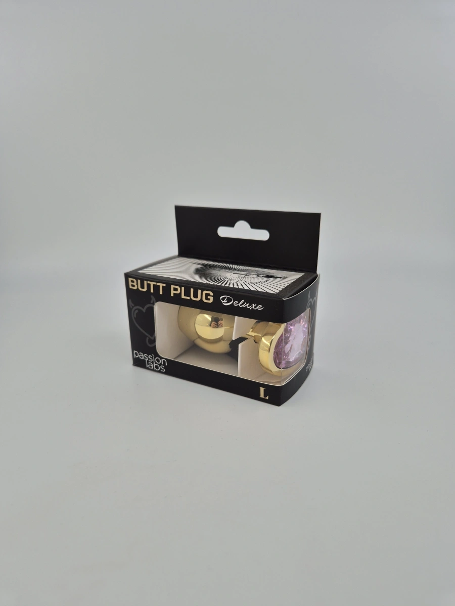 Dop Anal Hearty Buttplug, Large, Auriu/Roz Deschis, Passion Labs