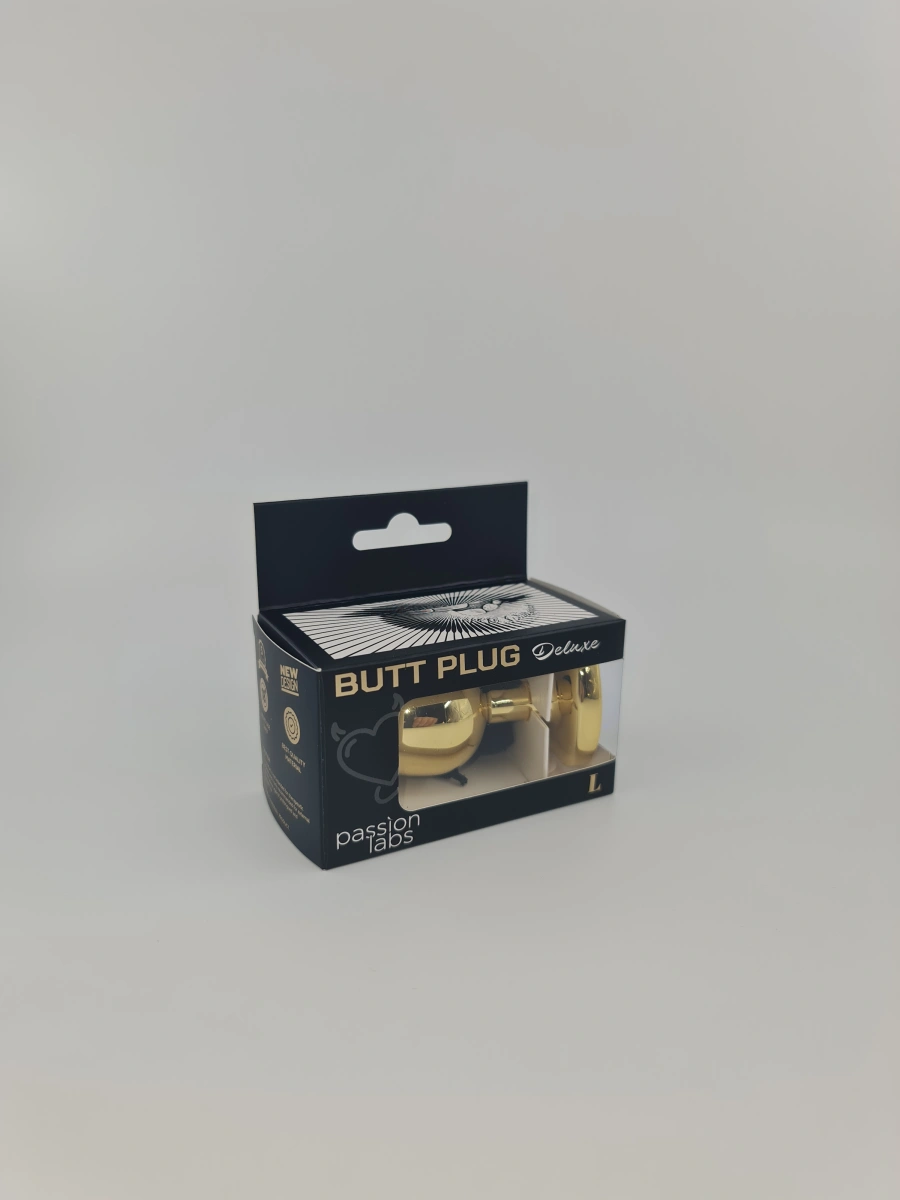 Dop Anal Hearty Buttplug, Large, Auriu/Albastru, Passion Labs, #2, Erotic24.ro