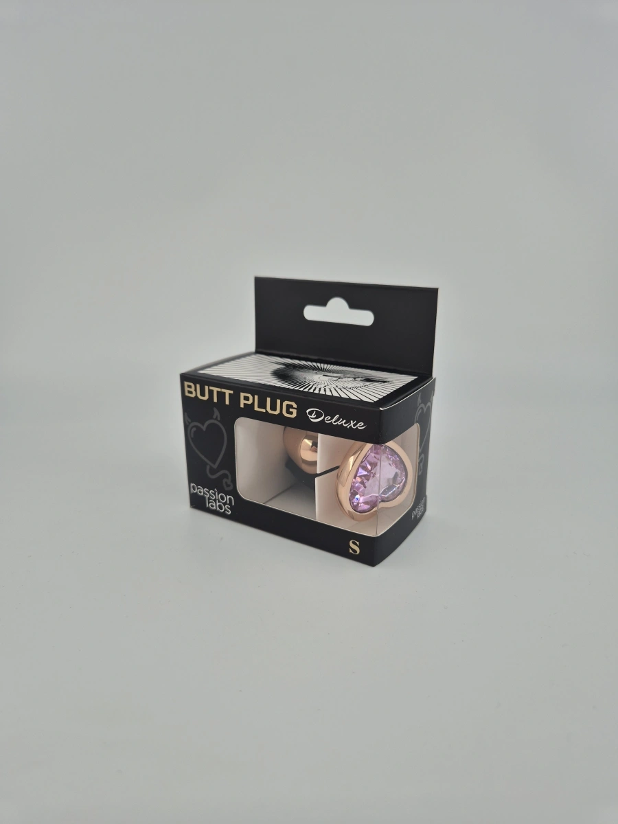 Dop Anal Brilliant Anal Plug Small, Rose Gold, Piatra Roz, Passion Labs, #2, Erotic24.ro