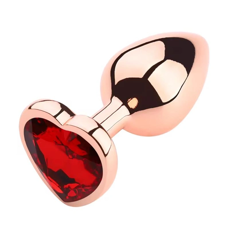 Dop Anal Brilliant Anal Plug Small, Rose Gold, Piatra Rosie, Passion Labs