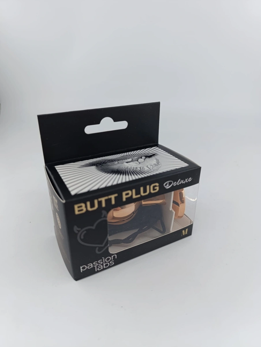 Dop Anal Brilliant Anal Plug Medium, Rose Gold, Piatra Verde, Passion Labs, #2, Erotic24.ro