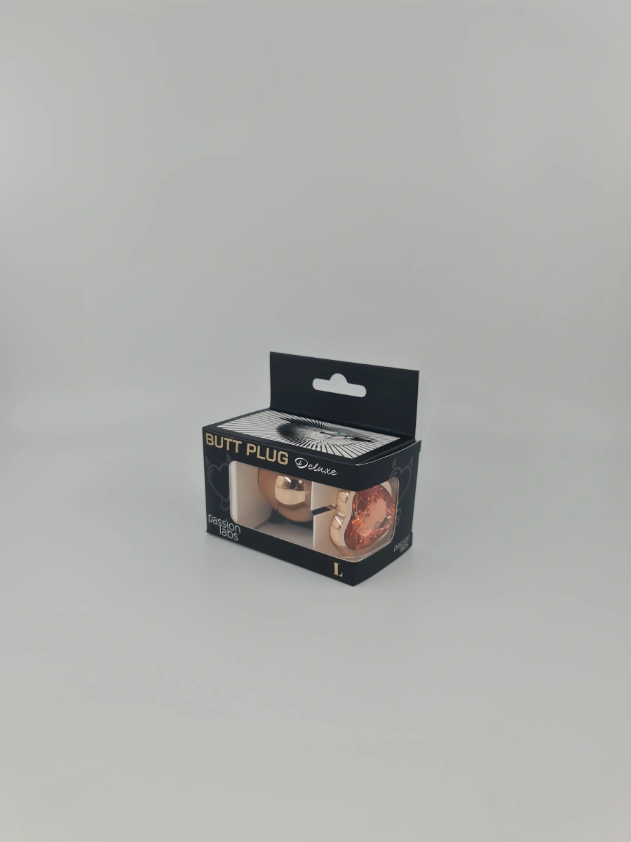Dop Anal Brilliant Anal Plug Large, Rose Gold, Piatra Portocalie, Passion Labs, #2, Erotic24.ro