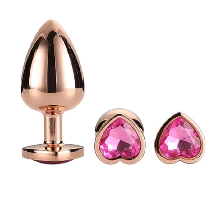 Set 3 Dopuri Brilliant Anal Plug Kit, Rose Gold, Piatra Roz, Passion Labs, Mystery, #3, Erotic24.ro