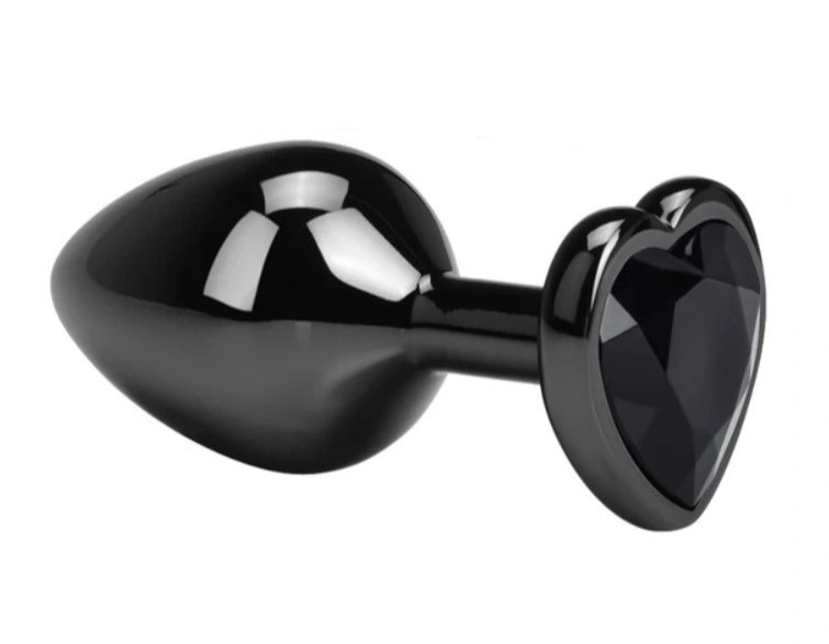 Dop Anal Dark Anal Plug Small, Heart Shape, Negru, Guilty Toys