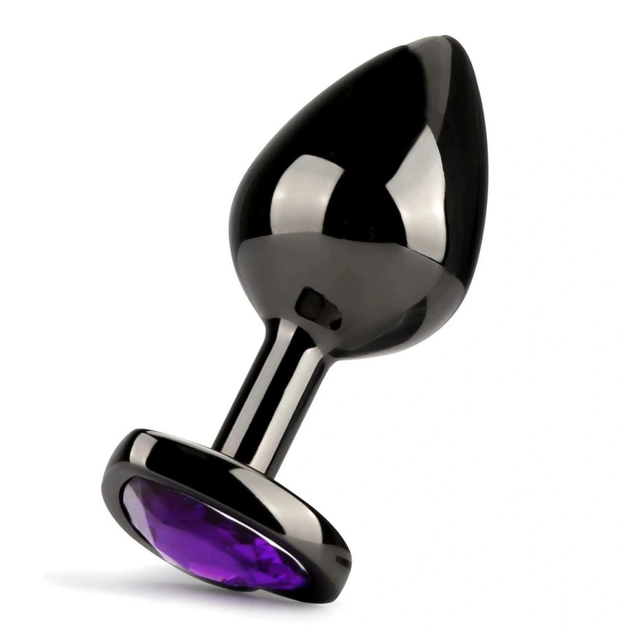 Dop Anal Dark Anal Plug Medium, Heart Shape, Violet, Guilty Toys, #2, Erotic24.ro