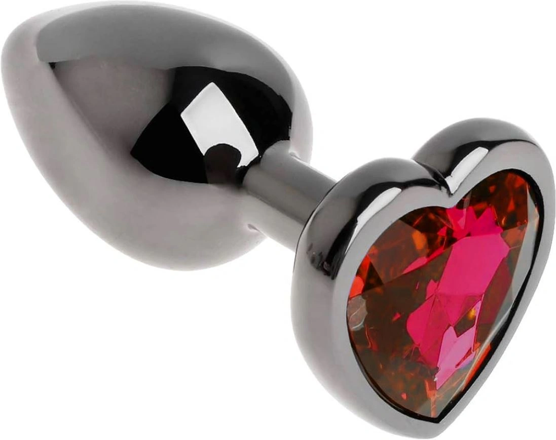 Dop Anal Dark Anal Plug Medium, Heart Shape, Rosu, Guilty Toys