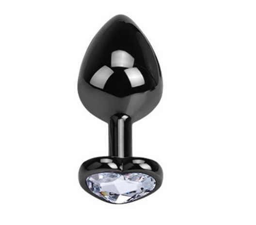 Dop Anal Dark Anal Plug Medium, Heart Shape, Transparent, Guilty Toys, #3, Erotic24.ro