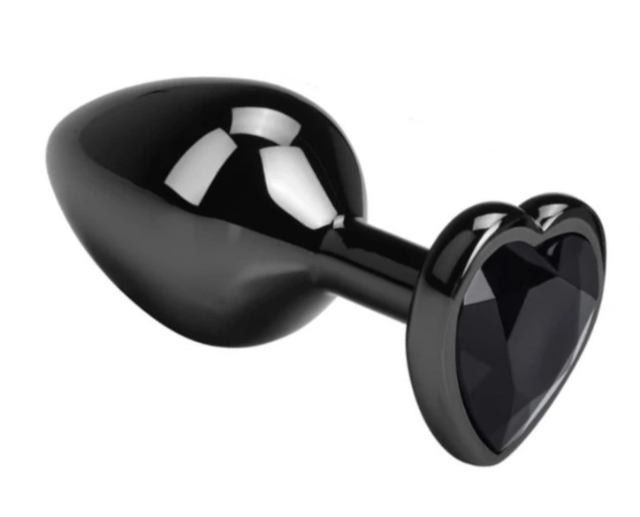 Dop Anal Dark Anal Plug Large, Heart Shape, Negru, Guilty Toys, Nr. 2, Erotic24.ro