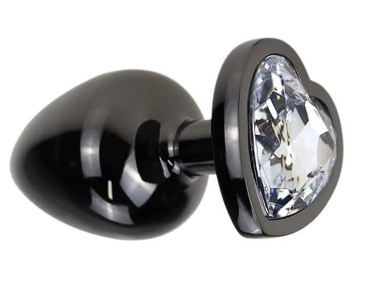 Dop Anal Dark Anal Plug Large, Heart Shape, Transparent, Guilty Toys, Nr. 2, Erotic24.ro