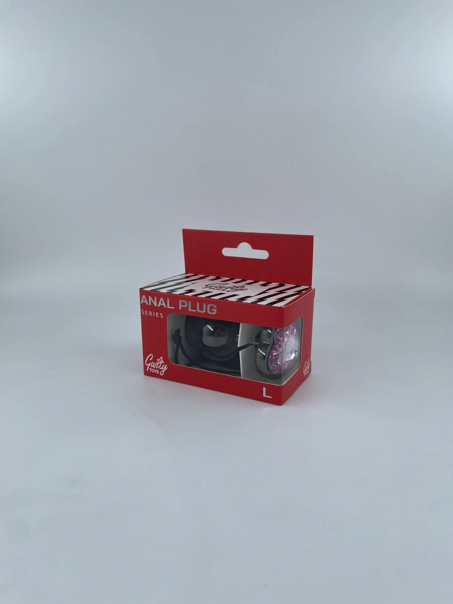 Dop Anal Dark Anal Plug Large, Heart Shape, Roz Deschis, Guilty Toys, #2, Erotic24.ro