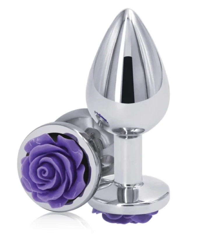 Dop Anal Rose Pleasure Small, Argintiu/M in SexShop KUR Romania