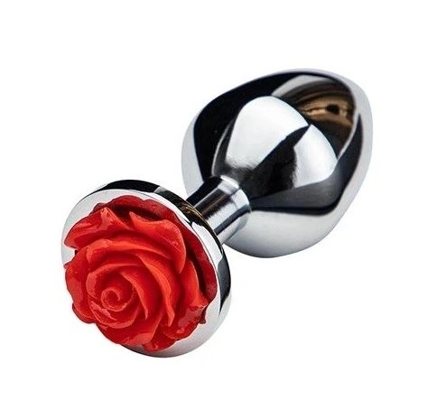 Dop Anal Rose Pleasure Large, Argintiu/R in SexShop KUR Romania