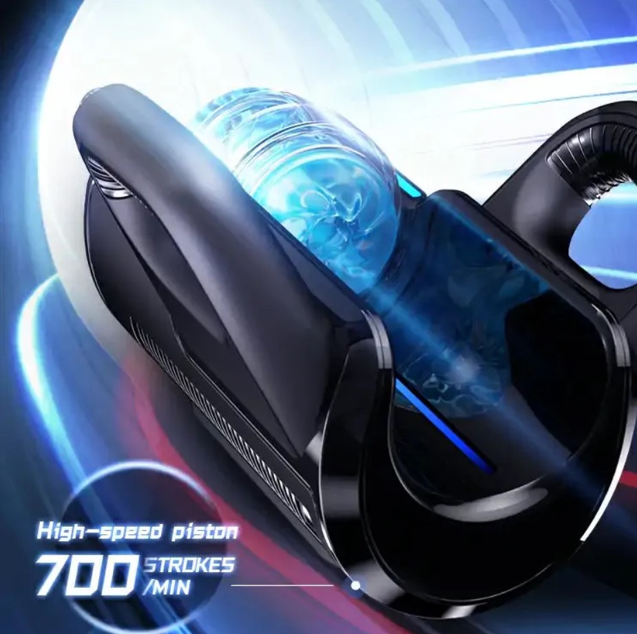 Masturbator Leten King Thrusting Pro, 10 Moduri Thrusting, 10 Viteze, TPE, Negru, 38 cm, #4, Erotic24.ro