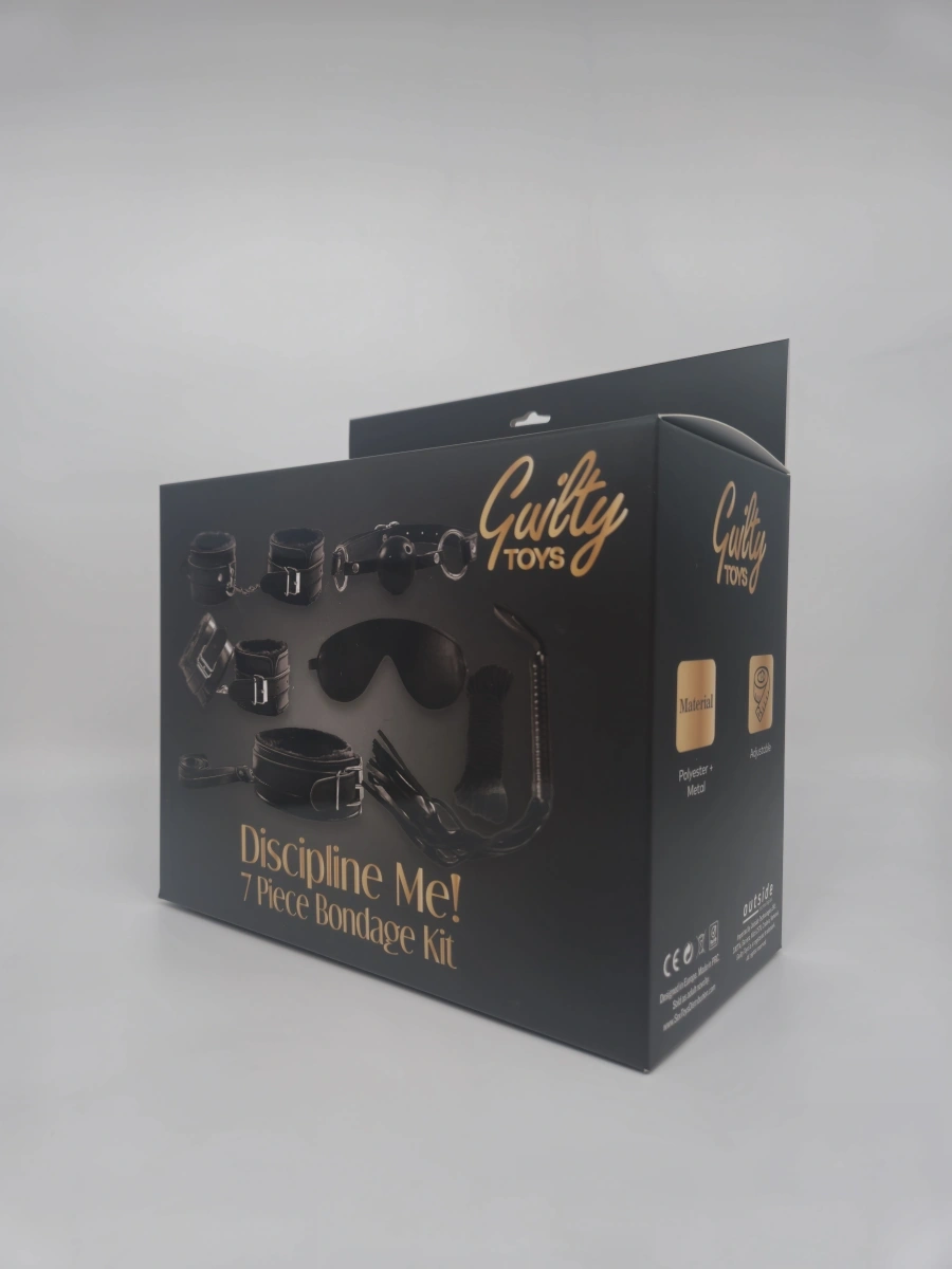 Set BDSM 7 Piese Discipline Me!, Negru, Guilty Toys, #8, Erotic24.ro