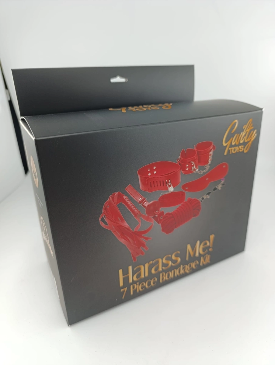 Set BDSM 7 Piese Harass Me!, Rosu, Guilty Toys, #9, Erotic24.ro