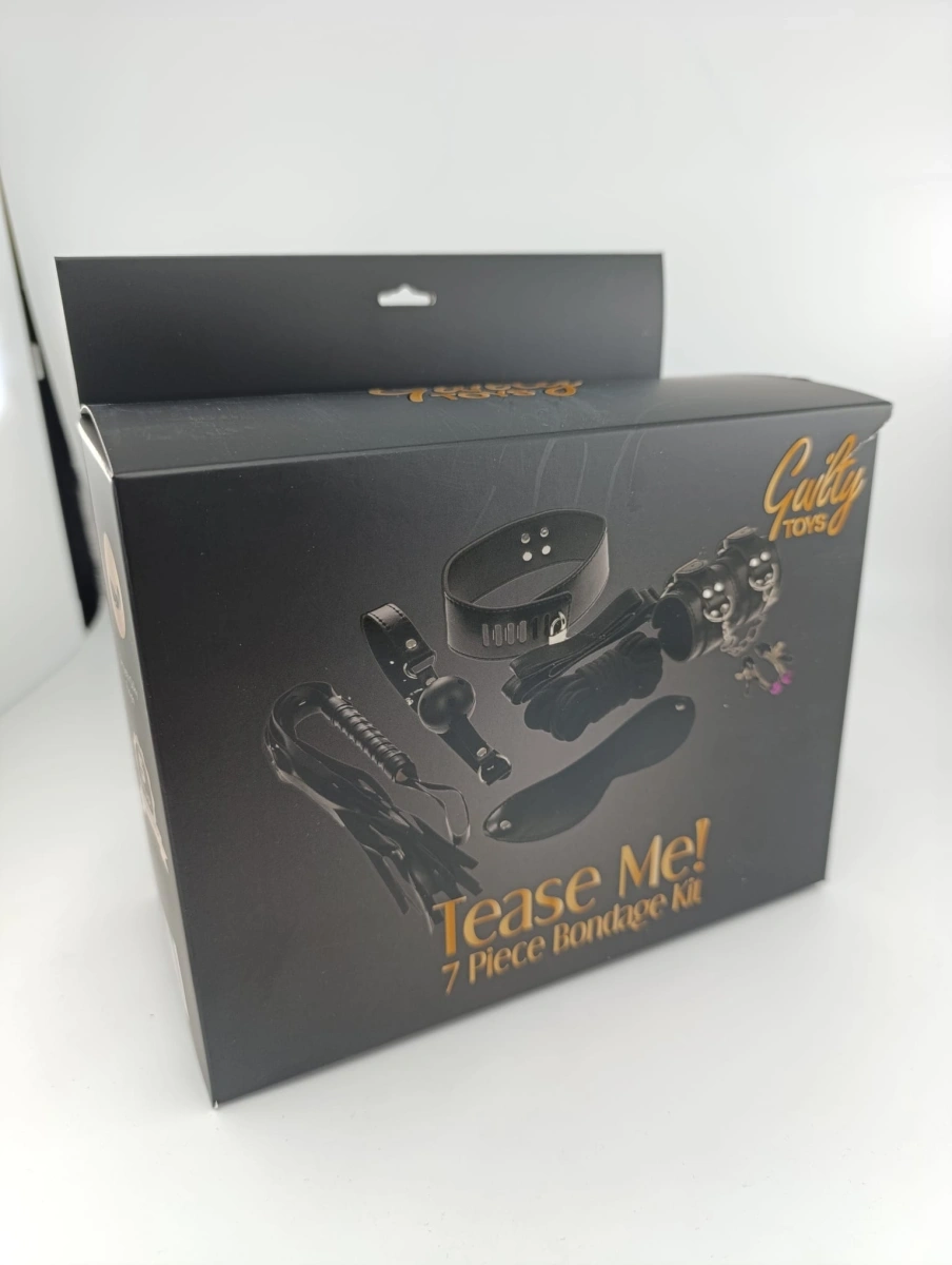 Set BDSM Tease Me 7 Piese Negru Guilty Toys, #2, Erotic24.ro