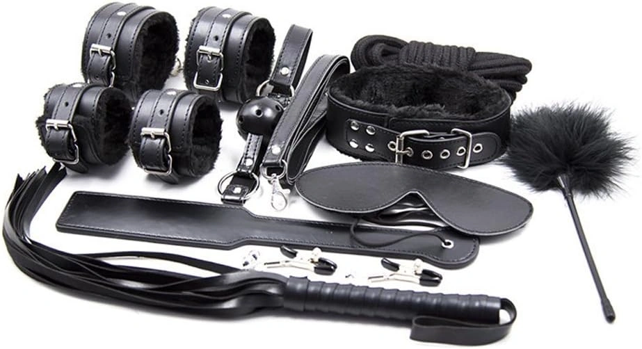 Set BDSM 10 Piese Dominate Me!, Negru, Guilty Toys